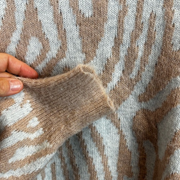 Rebecca Taylor Tiger Stripe Wool Pullover Sweater Size Large - Picture 13 of 14